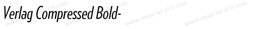 Verlag Compressed Bold字体转换